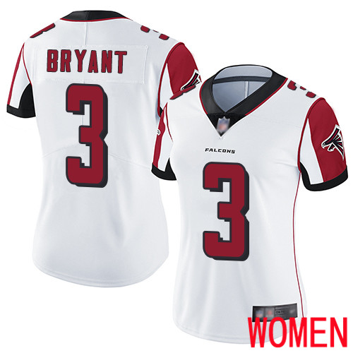 Atlanta Falcons Limited White Women Matt Bryant Road Jersey NFL Football #3 Vapor Untouchable->women nfl jersey->Women Jersey